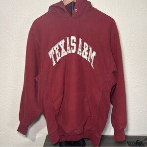Vintage Steve & Barrys Texas A&M Aggies Hoodie Sweatshirt Mens L  Maroon Red Y2K